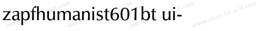 zapfhumanist601bt ui字体转换